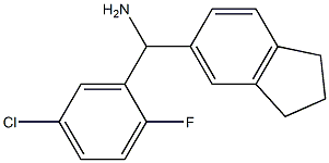 (5-chloro-2-fluorophenyl)(2,3-dihydro-1H-inden-5-yl)methanamine Struktur