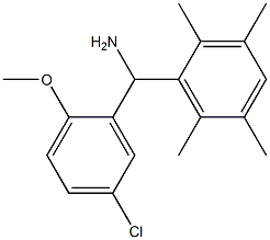 (5-chloro-2-methoxyphenyl)(2,3,5,6-tetramethylphenyl)methanamine Struktur