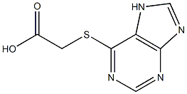 (7H-purin-6-ylthio)acetic acid Struktur