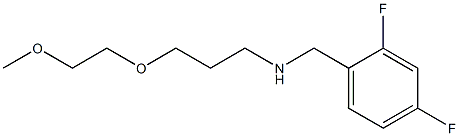 [(2,4-difluorophenyl)methyl][3-(2-methoxyethoxy)propyl]amine Struktur