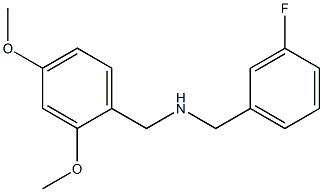 [(2,4-dimethoxyphenyl)methyl][(3-fluorophenyl)methyl]amine Struktur