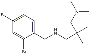 [(2-bromo-4-fluorophenyl)methyl]({2-[(dimethylamino)methyl]-2-methylpropyl})amine Struktur