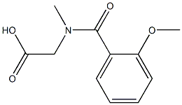 [(2-methoxybenzoyl)(methyl)amino]acetic acid Struktur