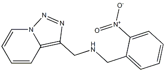 [(2-nitrophenyl)methyl]({[1,2,4]triazolo[3,4-a]pyridin-3-ylmethyl})amine Struktur