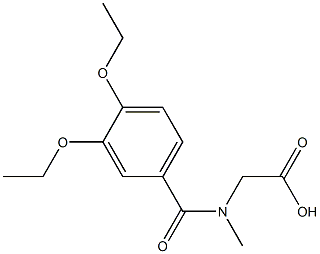 [(3,4-diethoxybenzoyl)(methyl)amino]acetic acid Struktur