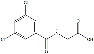 [(3,5-dichlorobenzoyl)amino]acetic acid Struktur