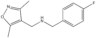 [(3,5-dimethyl-1,2-oxazol-4-yl)methyl][(4-fluorophenyl)methyl]amine Struktur