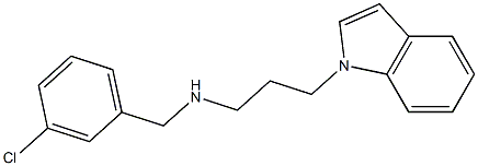 [(3-chlorophenyl)methyl][3-(1H-indol-1-yl)propyl]amine Struktur