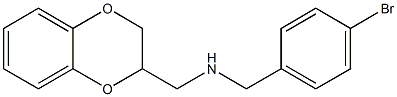 [(4-bromophenyl)methyl](2,3-dihydro-1,4-benzodioxin-2-ylmethyl)amine Struktur