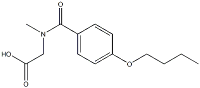 [(4-butoxybenzoyl)(methyl)amino]acetic acid Struktur