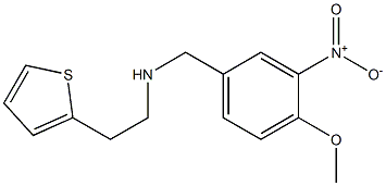 [(4-methoxy-3-nitrophenyl)methyl][2-(thiophen-2-yl)ethyl]amine Struktur