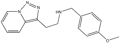 [(4-methoxyphenyl)methyl](2-{[1,2,4]triazolo[3,4-a]pyridin-3-yl}ethyl)amine Struktur