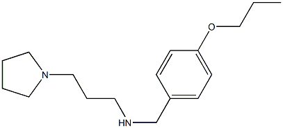 [(4-propoxyphenyl)methyl][3-(pyrrolidin-1-yl)propyl]amine Struktur