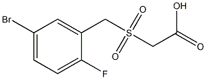 [(5-bromo-2-fluorobenzyl)sulfonyl]acetic acid Struktur