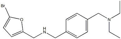 [(5-bromofuran-2-yl)methyl]({4-[(diethylamino)methyl]phenyl}methyl)amine Struktur