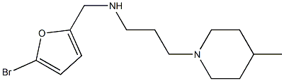 [(5-bromofuran-2-yl)methyl][3-(4-methylpiperidin-1-yl)propyl]amine Struktur