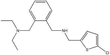 [(5-chlorothiophen-2-yl)methyl]({2-[(diethylamino)methyl]phenyl}methyl)amine Struktur