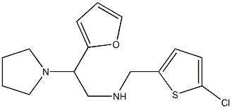 [(5-chlorothiophen-2-yl)methyl][2-(furan-2-yl)-2-(pyrrolidin-1-yl)ethyl]amine Struktur