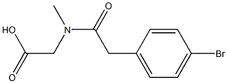 [[(4-bromophenyl)acetyl](methyl)amino]acetic acid Struktur