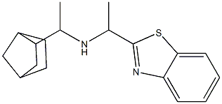 [1-(1,3-benzothiazol-2-yl)ethyl](1-{bicyclo[2.2.1]heptan-2-yl}ethyl)amine Struktur