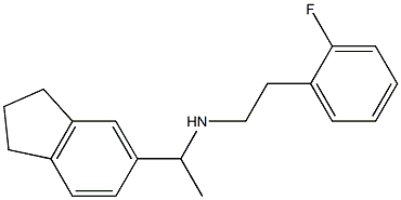 [1-(2,3-dihydro-1H-inden-5-yl)ethyl][2-(2-fluorophenyl)ethyl]amine Struktur