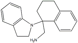 [1-(2,3-dihydro-1H-indol-1-yl)-1,2,3,4-tetrahydronaphthalen-1-yl]methanamine Struktur