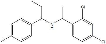 [1-(2,4-dichlorophenyl)ethyl][1-(4-methylphenyl)propyl]amine Struktur