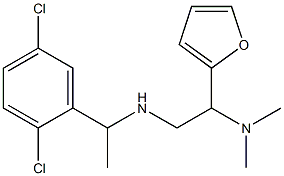 [1-(2,5-dichlorophenyl)ethyl][2-(dimethylamino)-2-(furan-2-yl)ethyl]amine Struktur