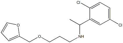 [1-(2,5-dichlorophenyl)ethyl][3-(furan-2-ylmethoxy)propyl]amine Struktur