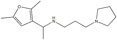 [1-(2,5-dimethylfuran-3-yl)ethyl][3-(pyrrolidin-1-yl)propyl]amine Struktur