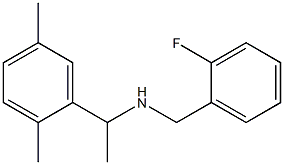 [1-(2,5-dimethylphenyl)ethyl][(2-fluorophenyl)methyl]amine Struktur