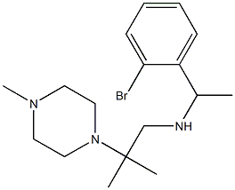 [1-(2-bromophenyl)ethyl][2-methyl-2-(4-methylpiperazin-1-yl)propyl]amine Struktur