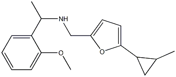 [1-(2-methoxyphenyl)ethyl]({[5-(2-methylcyclopropyl)furan-2-yl]methyl})amine Struktur