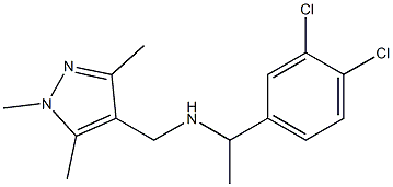 [1-(3,4-dichlorophenyl)ethyl][(1,3,5-trimethyl-1H-pyrazol-4-yl)methyl]amine Struktur