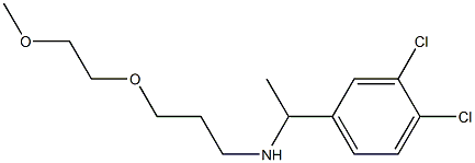 [1-(3,4-dichlorophenyl)ethyl][3-(2-methoxyethoxy)propyl]amine Struktur