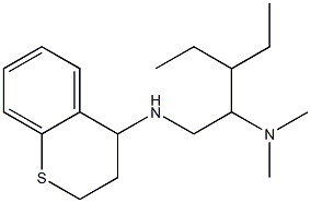 [1-(3,4-dihydro-2H-1-benzothiopyran-4-ylamino)-3-ethylpentan-2-yl]dimethylamine Struktur