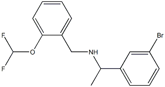 [1-(3-bromophenyl)ethyl]({[2-(difluoromethoxy)phenyl]methyl})amine Struktur