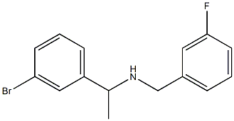 [1-(3-bromophenyl)ethyl][(3-fluorophenyl)methyl]amine Struktur