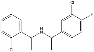 [1-(3-chloro-4-fluorophenyl)ethyl][1-(2-chlorophenyl)ethyl]amine Struktur