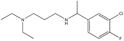 [1-(3-chloro-4-fluorophenyl)ethyl][3-(diethylamino)propyl]amine Struktur