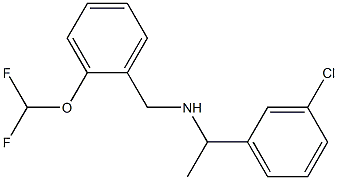 [1-(3-chlorophenyl)ethyl]({[2-(difluoromethoxy)phenyl]methyl})amine Struktur