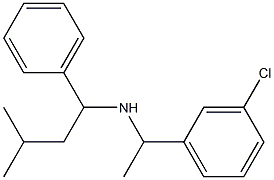 [1-(3-chlorophenyl)ethyl](3-methyl-1-phenylbutyl)amine Struktur