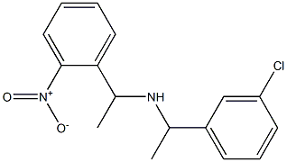 [1-(3-chlorophenyl)ethyl][1-(2-nitrophenyl)ethyl]amine Struktur