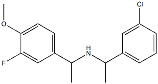 [1-(3-chlorophenyl)ethyl][1-(3-fluoro-4-methoxyphenyl)ethyl]amine Struktur