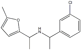 [1-(3-chlorophenyl)ethyl][1-(5-methylfuran-2-yl)ethyl]amine Struktur