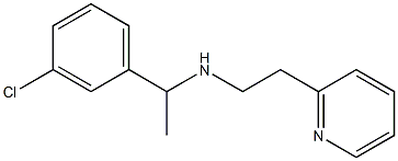 [1-(3-chlorophenyl)ethyl][2-(pyridin-2-yl)ethyl]amine Struktur