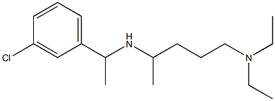 [1-(3-chlorophenyl)ethyl][5-(diethylamino)pentan-2-yl]amine Struktur