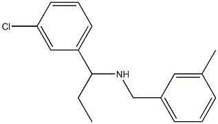 [1-(3-chlorophenyl)propyl][(3-methylphenyl)methyl]amine Struktur