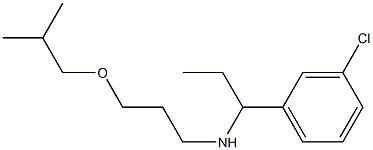 [1-(3-chlorophenyl)propyl][3-(2-methylpropoxy)propyl]amine Struktur