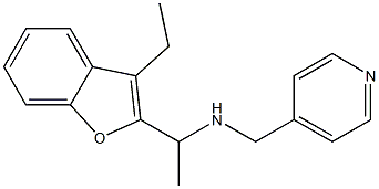 [1-(3-ethyl-1-benzofuran-2-yl)ethyl](pyridin-4-ylmethyl)amine Struktur